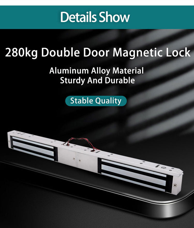 280KG 600lbs 5-Wire Double EM Lock with LED Indicator (Red & Green) | 7SDA-EM600DLED