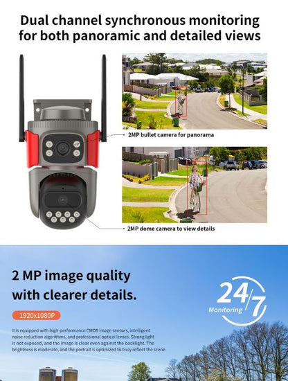 WiFi Full Color Dual-Lens Fire Recognition | Smoke Detector Network Camera | VS-AF621DR-WIFI