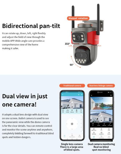WiFi Full Color Dual-Lens Fire Recognition | Smoke Detector Network Camera | VS-AF621DR-WIFI