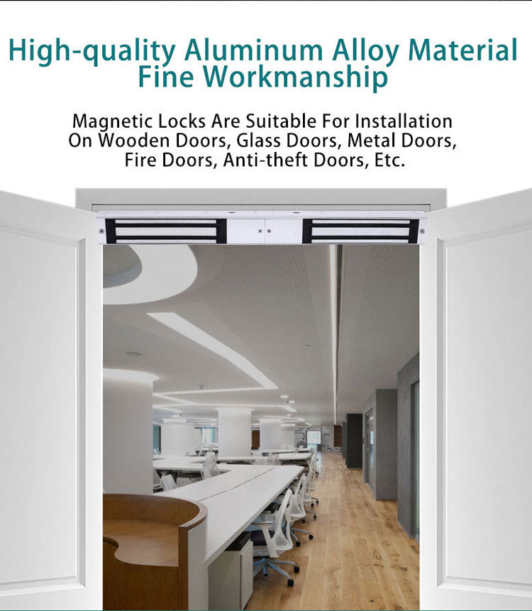 280KG 600lbs 5-Wire Double EM Lock with LED Indicator (Red & Green) | 7SDA-EM600DLED