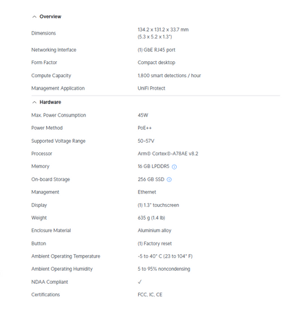 UniFi AI Key AI-Key with Edge AI Threat Detection and Smart Detection | UBQ-AI-KEY