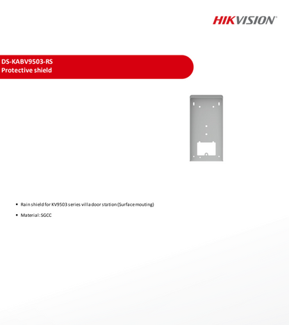 Hikvision Protective shield Rain shield |  DS-KABV9503-RS