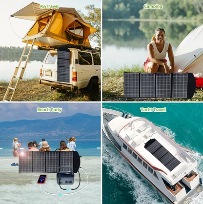 40W/60W Portable Foldable Solar Panel for Outdoor Camping & Off-Grid Power Station