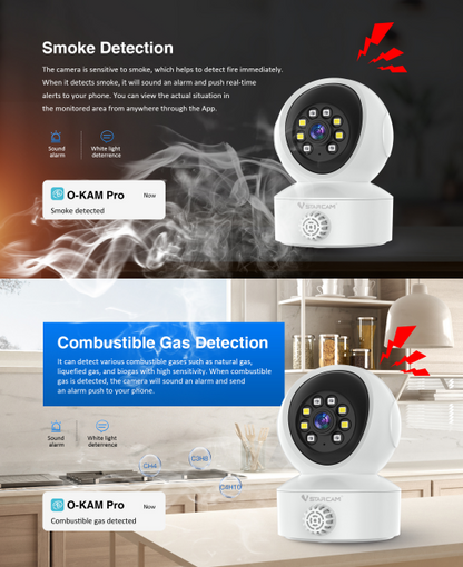 4G SIM Smart IP Camera – Smoke & Gas Detection | VS-CG49L/4G