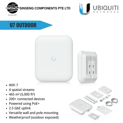 Ubiquiti Unifi U7 Outdoor BE5000 Access Point | UBQ-U7-OUTDOOR