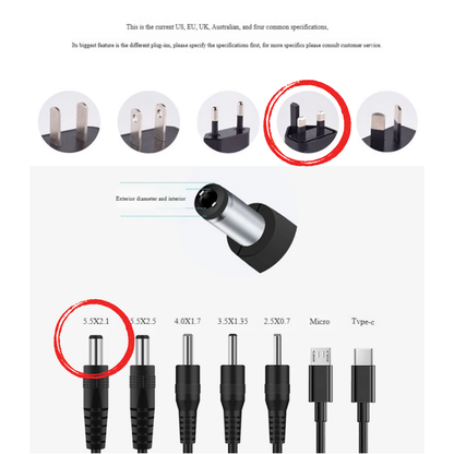 5V 2.5A AC DC Power Adapter | 3PIN UK Plug, 1.5M Cable | 7S-AD5V/2.5ADC(S)