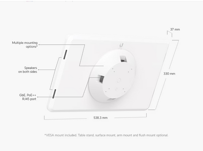 Ubiquiti Unifi UC-Display 21.5" PoE++ Touchscreen with Built-in Audio & VESA Mount
