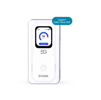 D-Link DWR-U2100 ESIM 5G WiFi 6 Mobile WiFi Hotspot with eSim/Nano Sim | DL-DWR-U2100(E-SIM)
