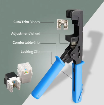 90-Degree Keystone Jacks Punch Down Network Tool Crimper Kit | CT-HS5098