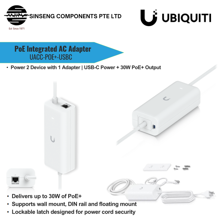 Ubiquiti UACC-PoE+-USBC | USB-C Power + 30W PoE+ Output