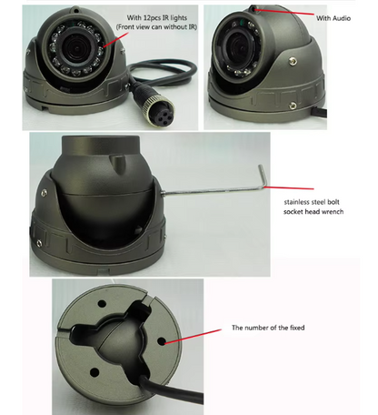 Mini Turret Dome 4MP Audio Panoramic Ultra Wide Angle IR PoE Network IP Camera