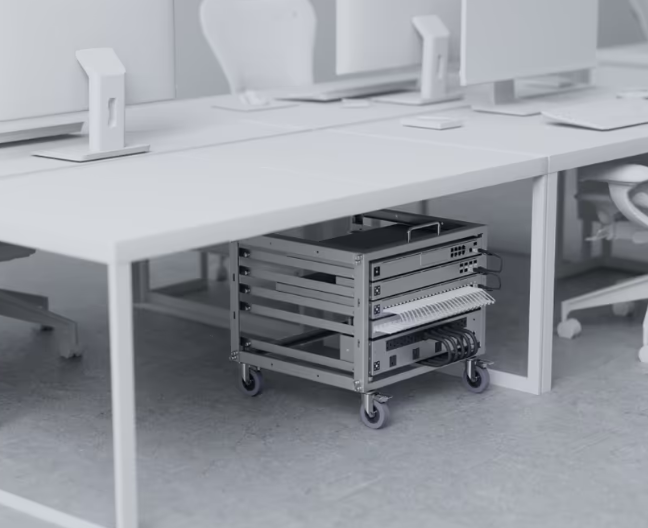 Ubiquiti UniFi Toolless Mini Rack U-Rack-6U-TL 6U Open Frame Rack with Lockable Casters | UBQ-U-RACK-6U-TL