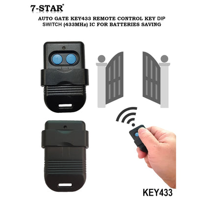 Auto Gate Remote Control 433MHz with DIP Switch & Batteries | KEY433