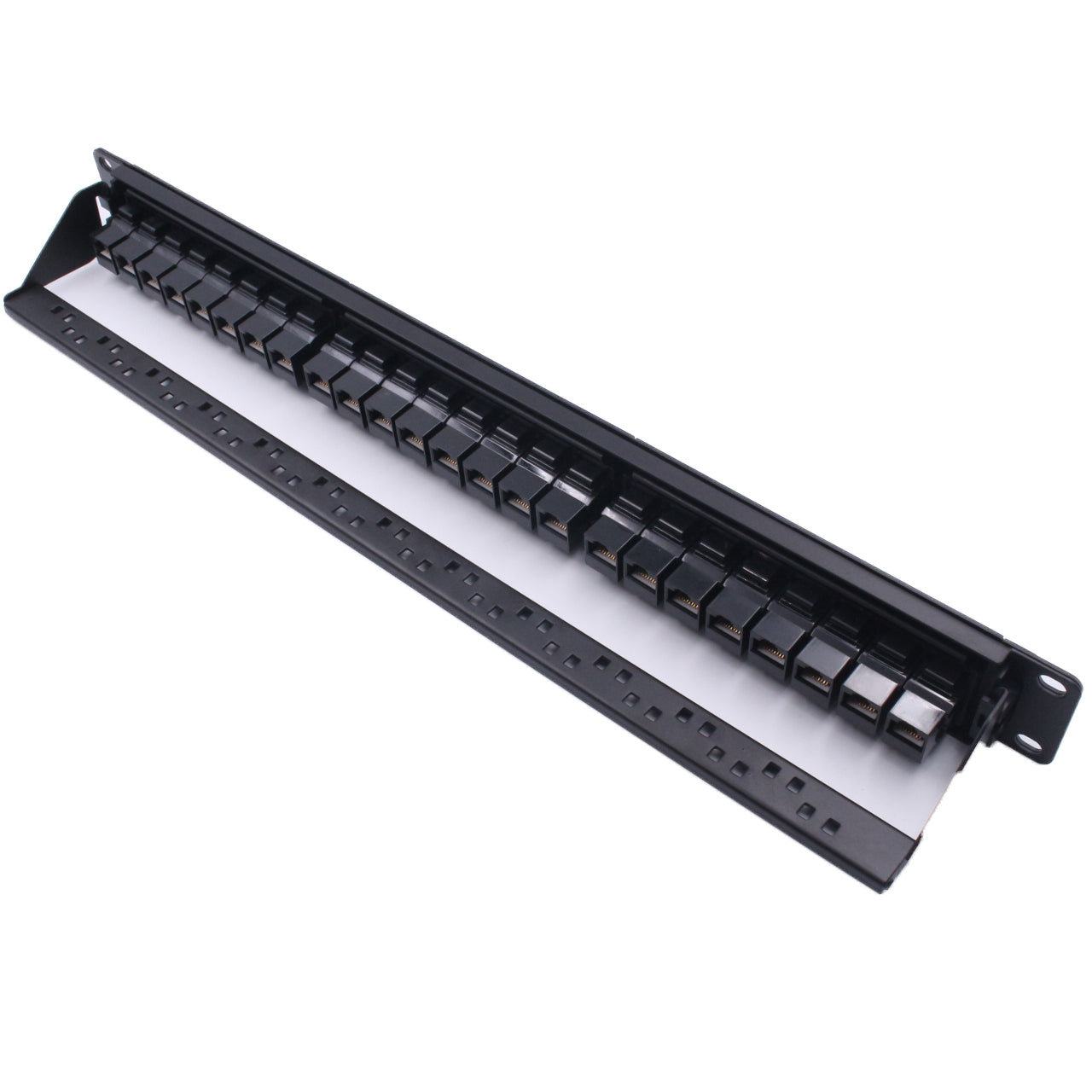 24 Port Cat6 Patch Panel 1U Rack Mount RJ45 Pass Through Coupler | C6NPP-24P