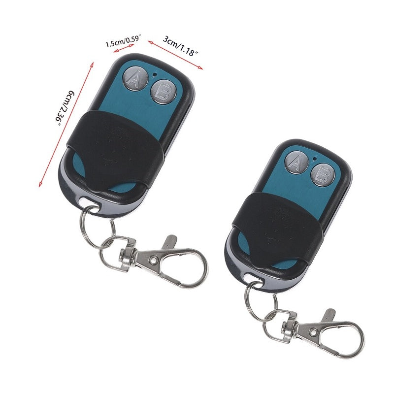 433MHz Door Access RF Transmitter 2PCS with 12V 1CH Relay Receiver | KEY-ZFK1-1-433MHZ-2
