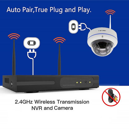 5MP 4CH Wireless NVR Kit | Dome 2.8mm | Built-in Audio | NVR5104D-A2