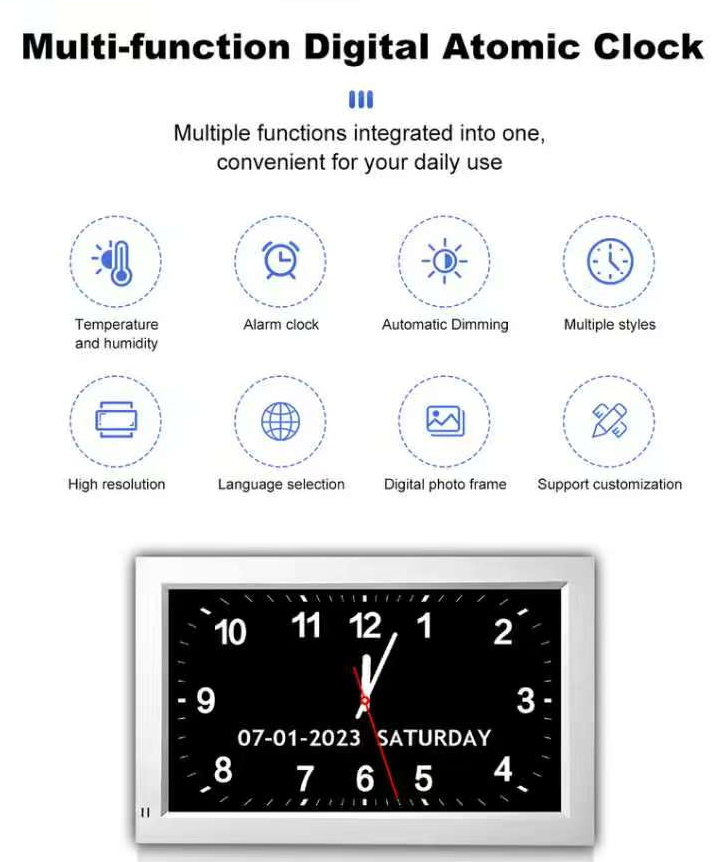 7 Inch Digital Calendar Clock Smart Monitor | LED-SC7S