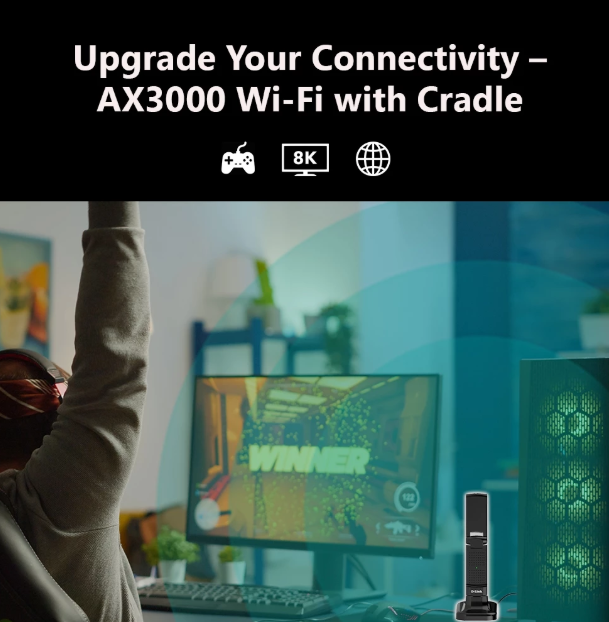 D-Link Wireless AX3000 WiFi 6 High Gain USB 3.0 WiFi Adapter | DWA-X3030