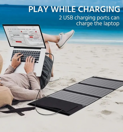40W/60W Portable Foldable Solar Panel for Outdoor Camping & Off-Grid Power Station