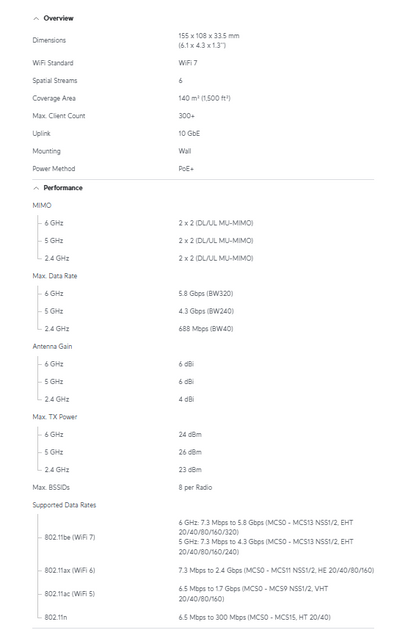 Ubiquiti Unifi U7 Pro XG Wall U7-Pro-XG-Wall