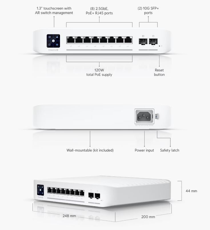 Ubiquiti Unifi USW-Enterprise-8-PoE (120W)