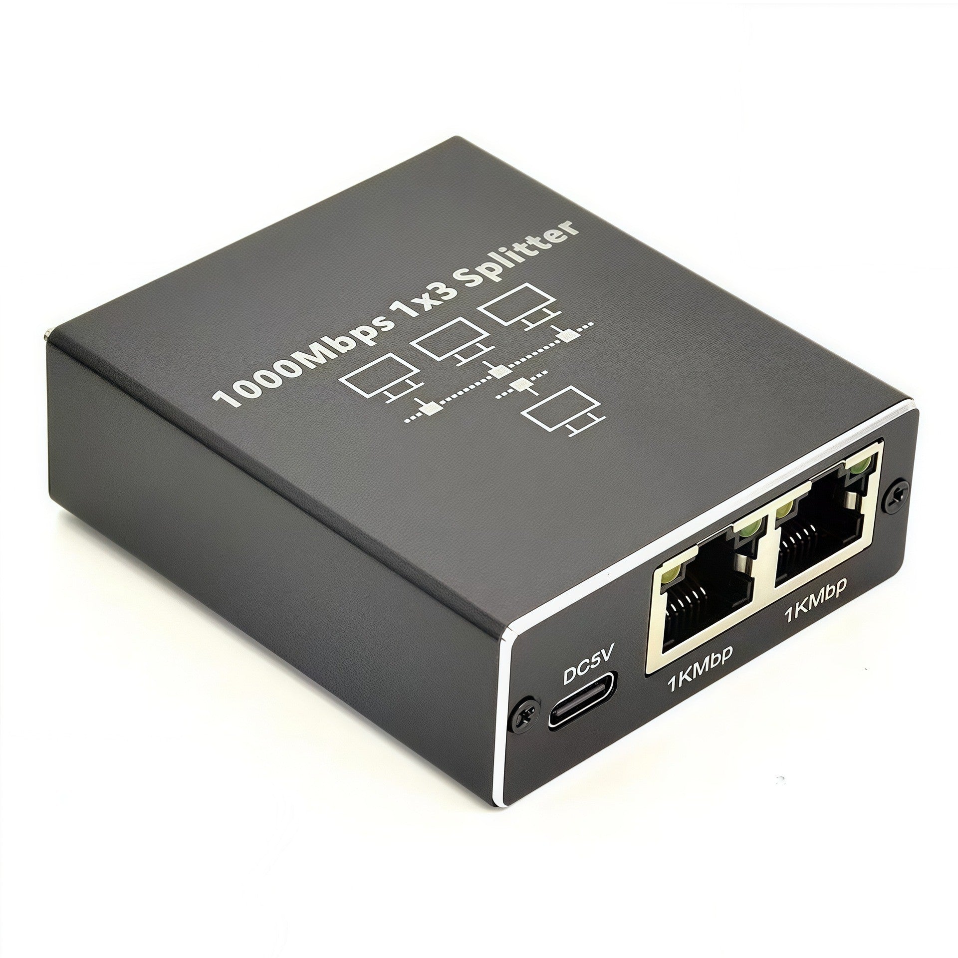 Ethernet Splitter 1 to 3 RJ45 Gigabit LAN Adapter with USB Power ...