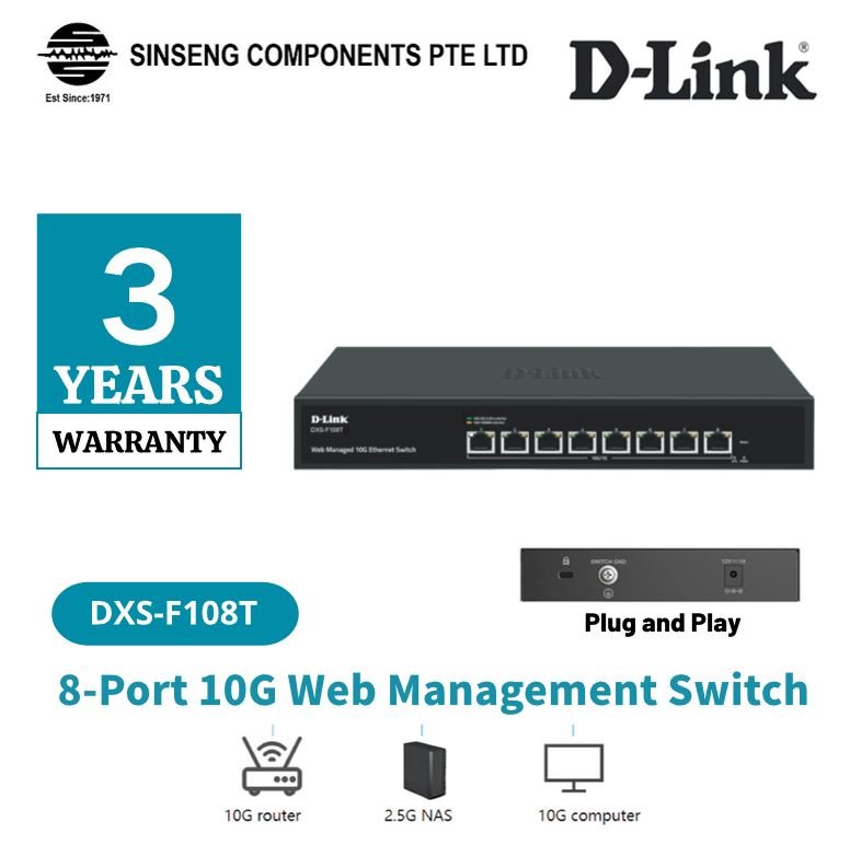 D-Link Full 10G 8-port 10G Web Management Switch | DXS-F108T