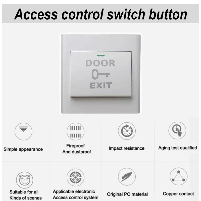 DOOR EXIT Push Release Button for Access Control Biometrics System