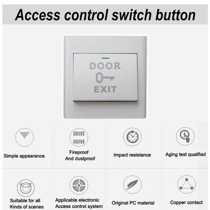 DOOR EXIT Push Release Button for Access Control Biometrics System