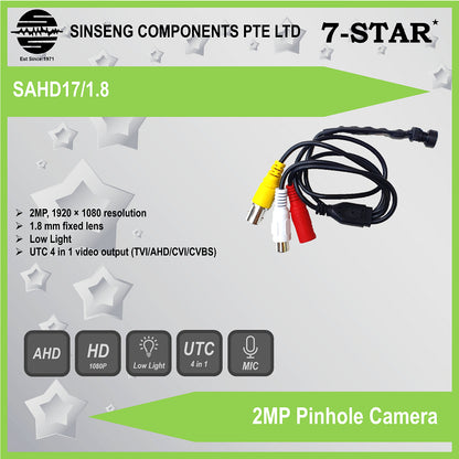 1080P 2MP SONY 323 4-in-1 Pinhole CCTV Camera | SAHD17/1.8