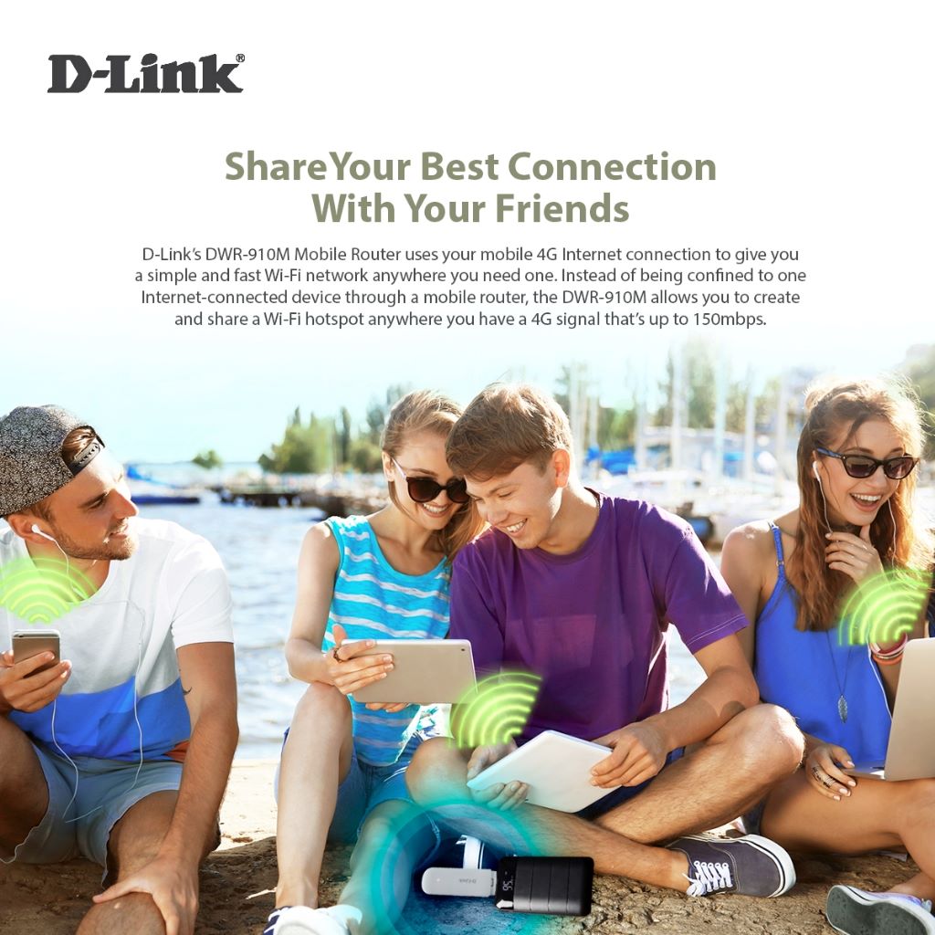 D-Link DWR-910M 4G LTE USB Wi-Fi Modem Router with MicroSD & SIM Card | DL-DWR-910M