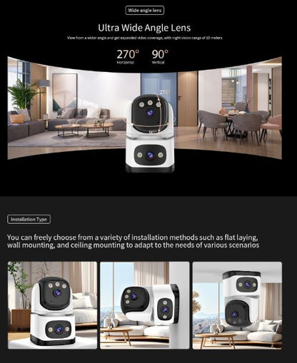 Dual Lens Dual View Full Color PT Smart IP Camera | VS-CS995DR