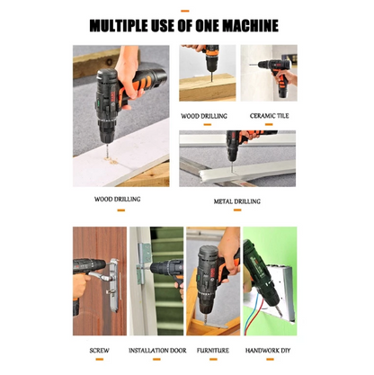 21V Dual Speed Cordless Drill Kit