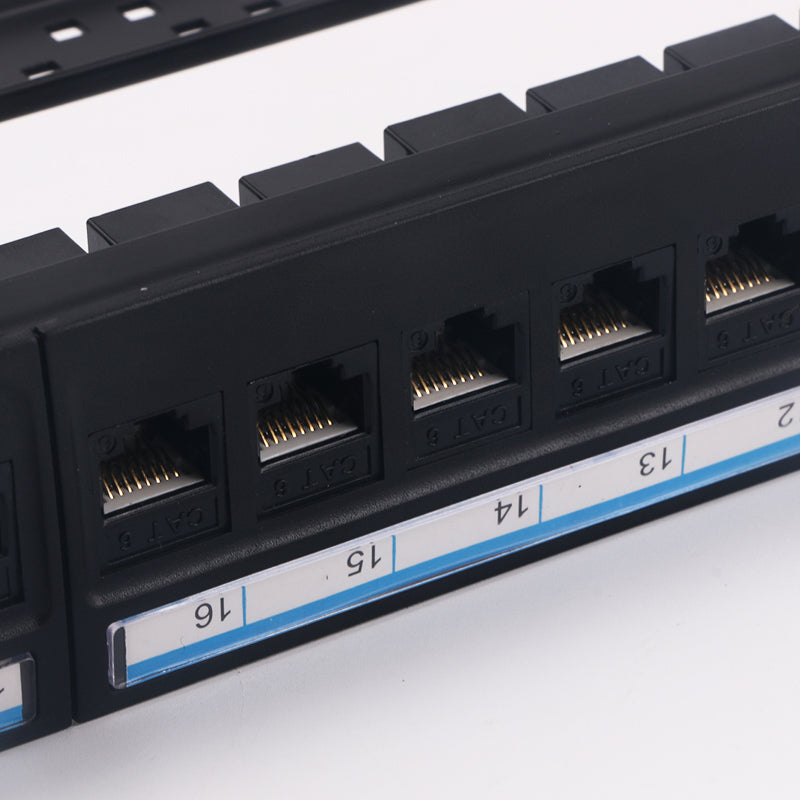 24 Port Cat6 Patch Panel 1U Rack Mount RJ45 Pass Through Coupler | C6NPP-24P