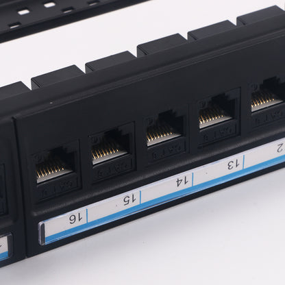 24 Port Cat6 Patch Panel 1U Rack Mount RJ45 Pass Through Coupler | C6NPP-24P