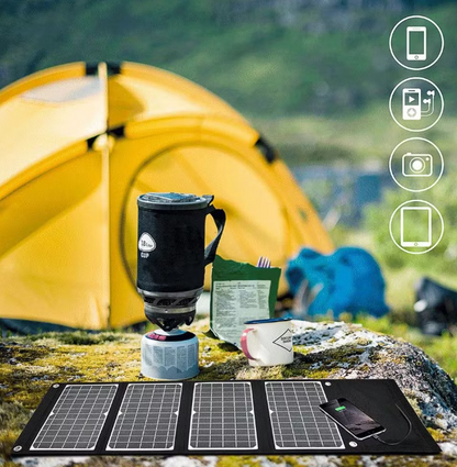 40W/60W Portable Foldable Solar Panel for Outdoor Camping & Off-Grid Power Station