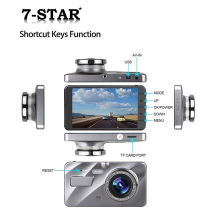 4" IPS Dual Lens Front & Rear Car Camera 1080P Dash Cam DVR | DCZ16-2