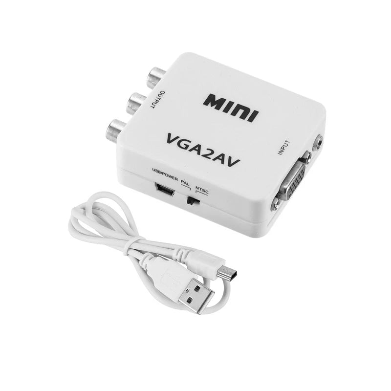 VGA to AV/RCA/BNC Converter Adapter | 1080P PC to TV | VGAAV