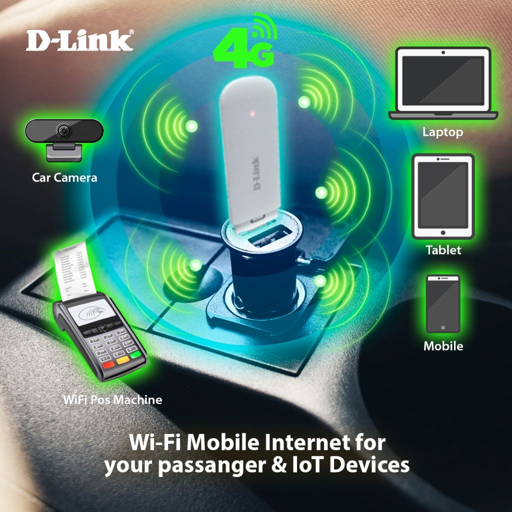 D-Link DWR-910M 4G LTE USB Wi-Fi Modem Router with MicroSD & SIM Card | DL-DWR-910M