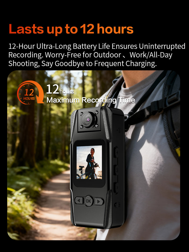 4K HD WiFi Mini Camera Magnetic Back Clip Action Camera with Infrared Night Vision | BC-L16