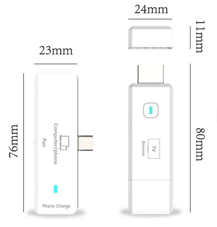 50M 5G Type-C HDMI Wireless Extender Transmitter and Receive | HWE-P50