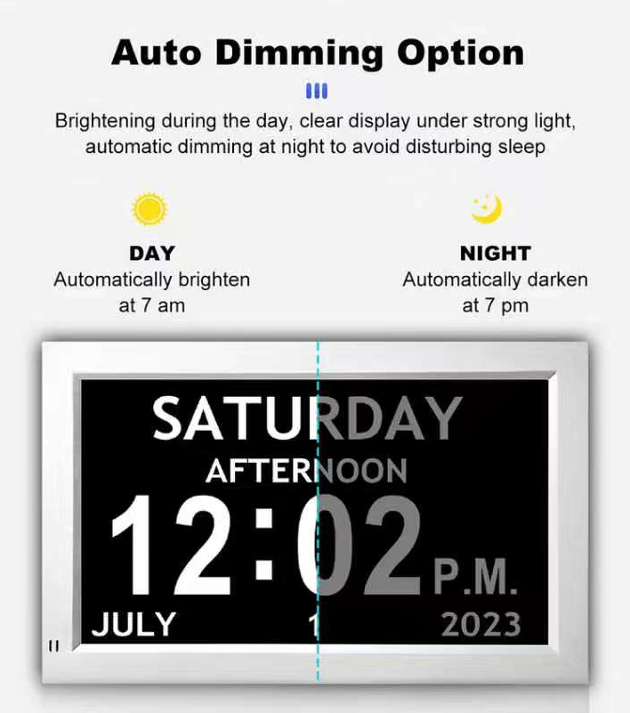 7 Inch Digital Calendar Clock Smart Monitor | LED-SC7S