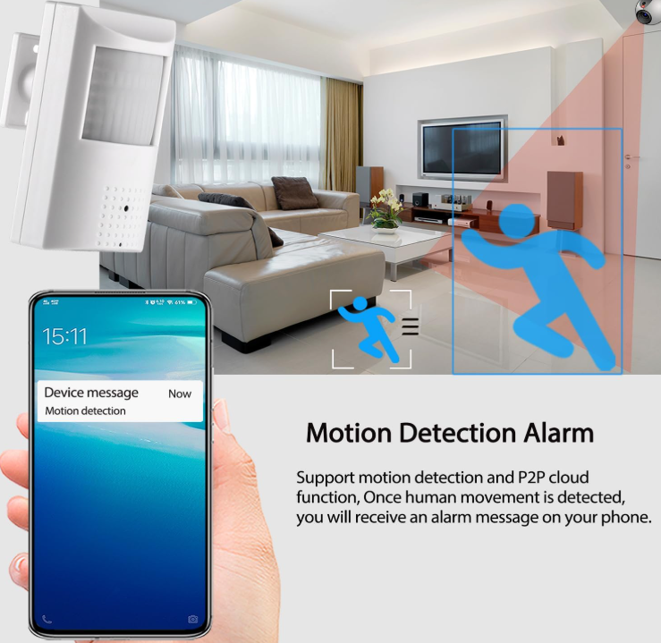 5MP Audio PIR Motion Sensor Covert CCTV Camera with 940nm IR Night Vision | SC1553-A