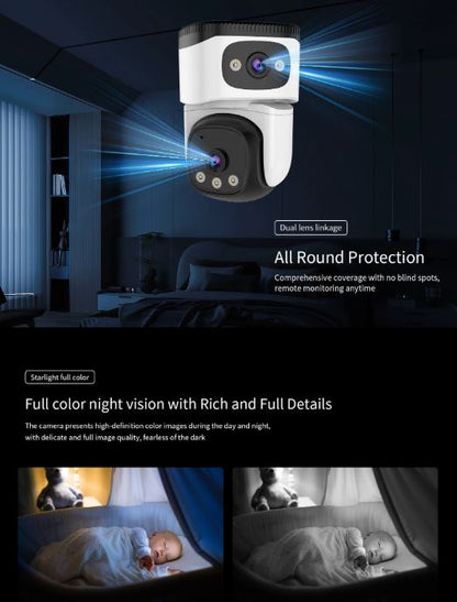 Dual Lens Dual View Full Color PT Smart IP Camera | VS-CS995DR
