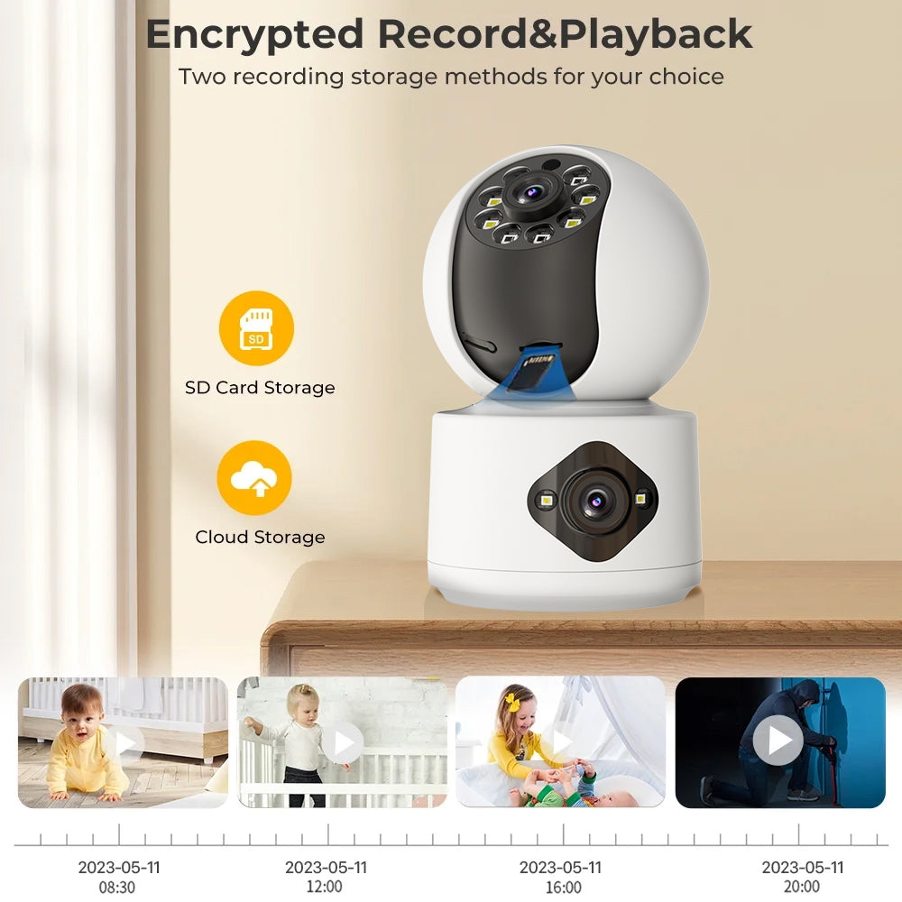 AI Yoosee Indoor PTZ 4MP Dual Lens 2MP+2MP Wireless IP Camera | WIPS860
