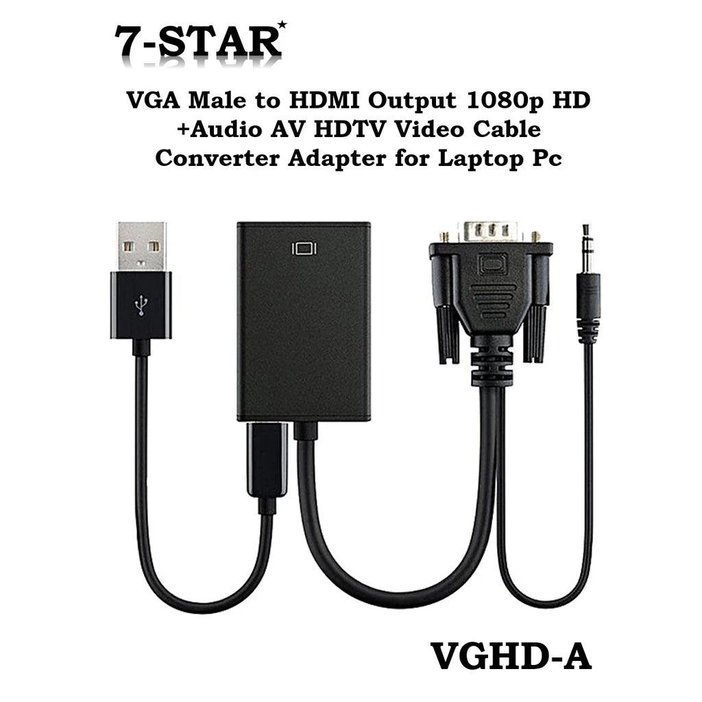 VGA to HDMI Adapter Converter with Audio Cable | VGHD-A