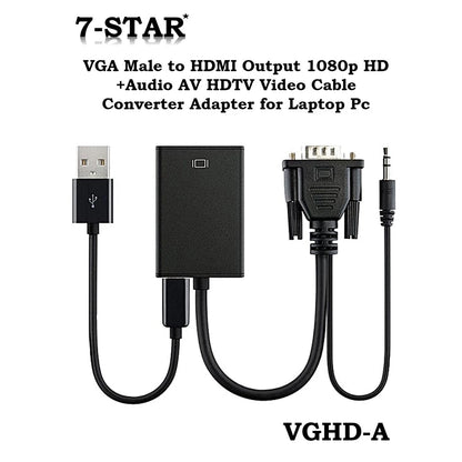 VGA to HDMI Adapter Converter with Audio Cable | VGHD-A