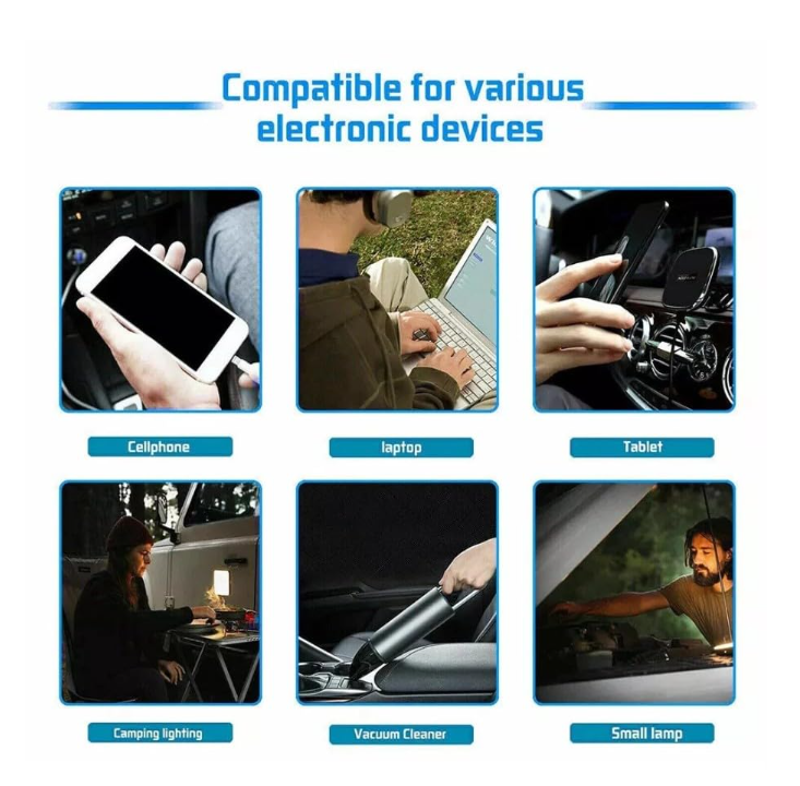 5 IN 1 Portable Mini Smart Inverter with Flashlight | PPI-01