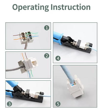 90-Degree Keystone Jacks Punch Down Network Tool Crimper Kit | CT-HS5098