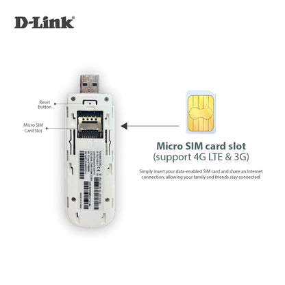 D-Link DWR-910M 4G LTE USB Wi-Fi Modem Router with MicroSD & SIM Card | DL-DWR-910M